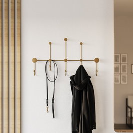 Wallity Iyon-A Gancho de pared metálico Dorado